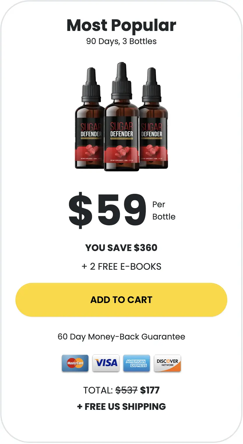 Sugar Defender 3 Bottle Price
