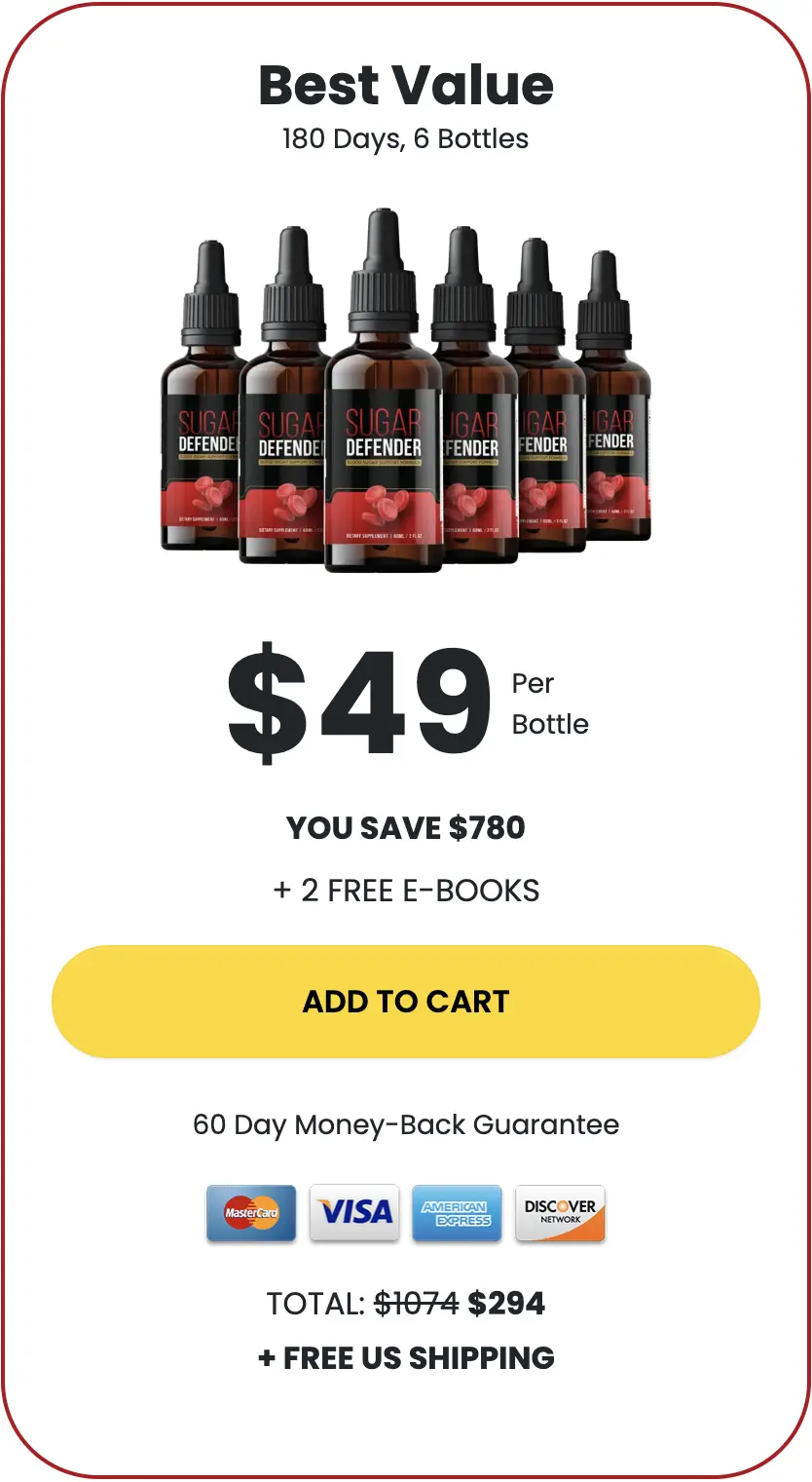Sugar Defender 6 Bottle Price